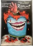 Poster “Renovation” designed by Andrzej Krauze, 1987