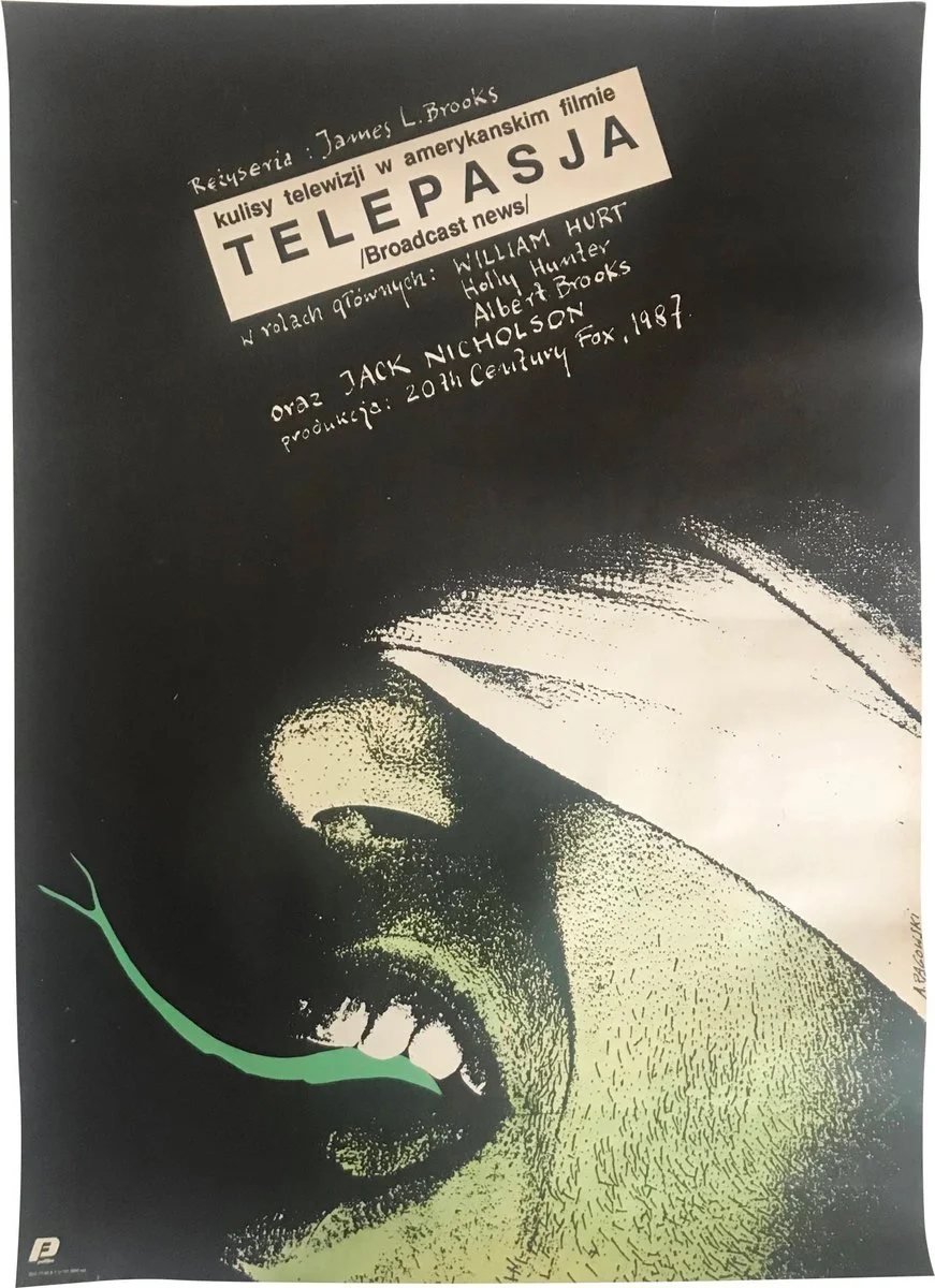 Poster for “Telepasja”, designed by Andrzej Pągowski, 1987