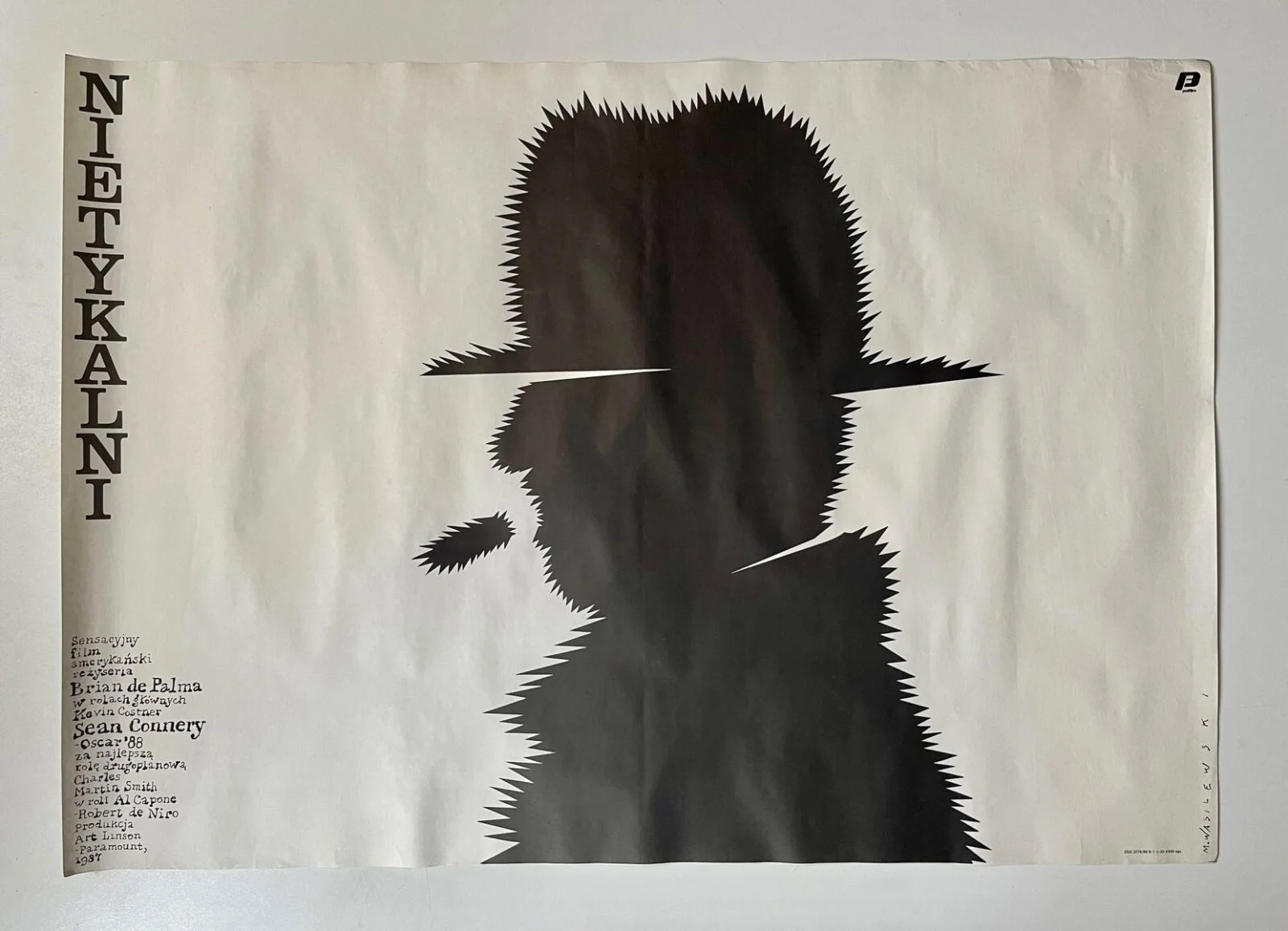 “The Untouchables” poster by Mieczysław Wasilewski, 1988