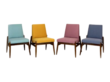 Set of 4 armchairs, Zamojskie Fabryki Mebli, 1960s
