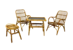 Rattan Furniture Set, Czechoslovakia, 1960s