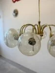 10-Arm Brass Chandelier, 1970s