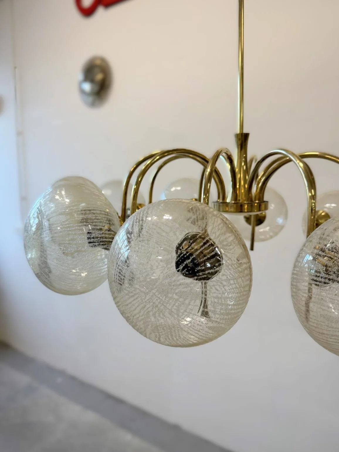 10-Arm Brass Chandelier, 1970s