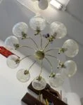 10-Arm Brass Chandelier, 1970s