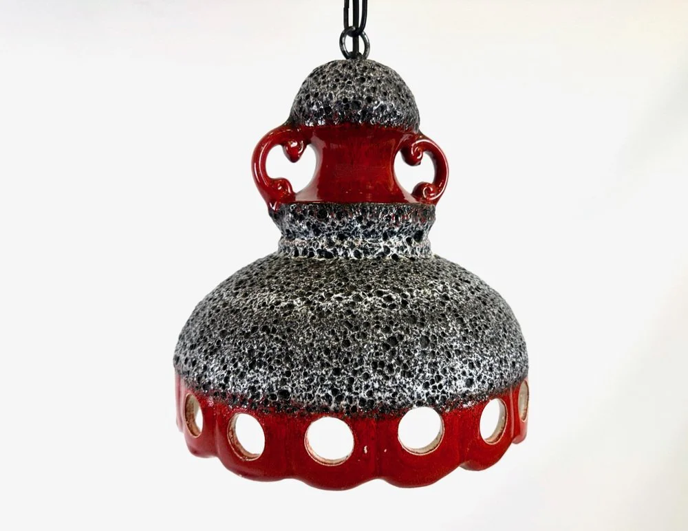 Lampa ceramiczna, lava, Niemcy, lata 60