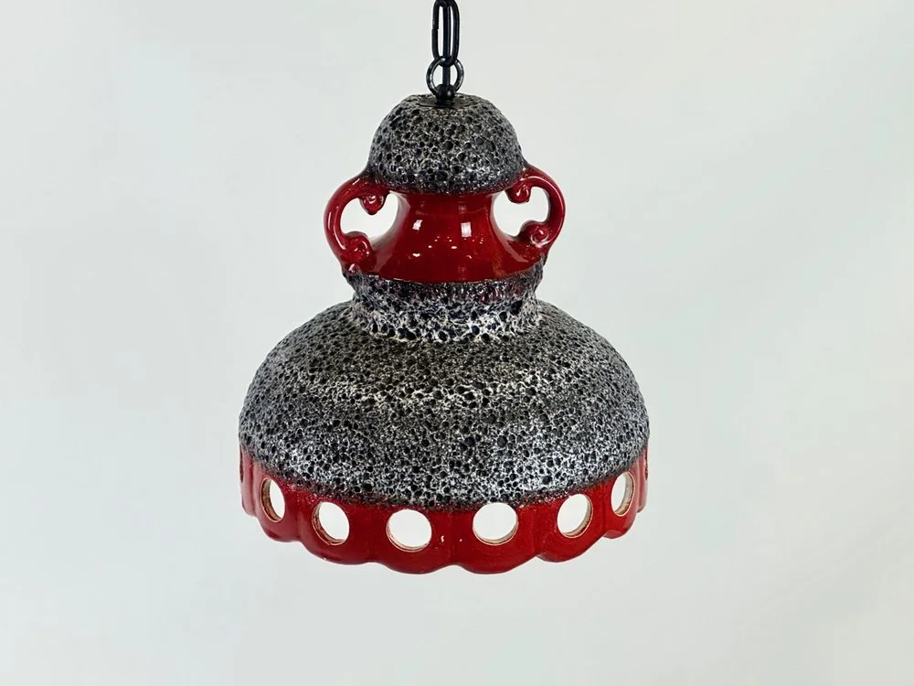 Lampa ceramiczna, lava, Niemcy, lata 60