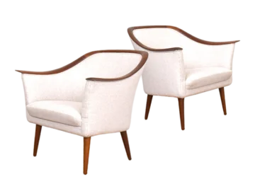 Pair of armchairs designed by Frederik A. Kayser, Vatne Lenestolfabrikk, Norway, 1960s