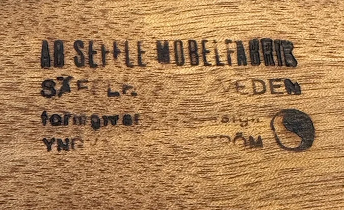 Stolik kawowy, tek, Yngvar Sandström, Szwecja, lata 60
