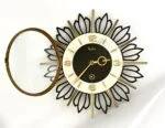 Sunburst clock, Müller, Germany, 1960s