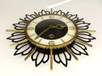 Sunburst clock, Müller, Germany, 1960s