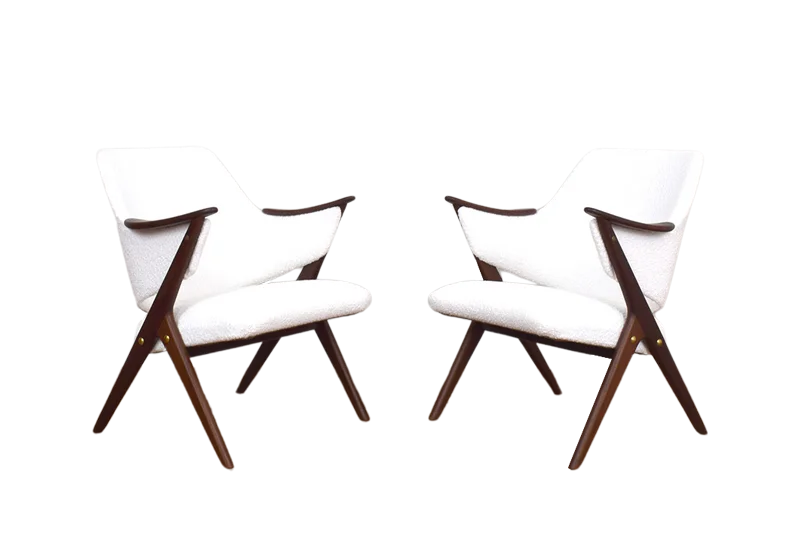 Pair of Knott Armchairs, Brunstad Møbelfabrikk, Norway, 1960s