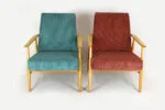 Pair of vintage armchairs, Poland, 1960s