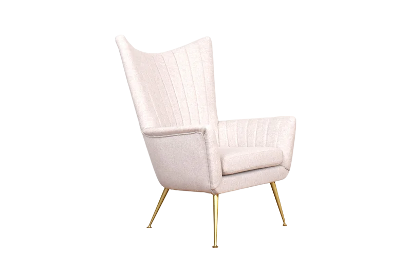 Wingback armchair, Italy, 1960s