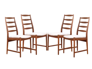 Set of 4 chairs, teak, designed by Torbjörn Afdal, Vamo, Denmark, 1960s