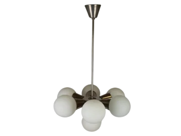 Lampa sufitowa Sputnik, Kamenicky Šenov, Czechy, lata 70