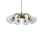 10-Arm Brass Chandelier, 1970s