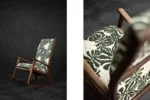 Wooden rocking armchair, Denmark, 1960s
