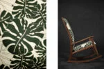 Wooden rocking armchair, Denmark, 1960s