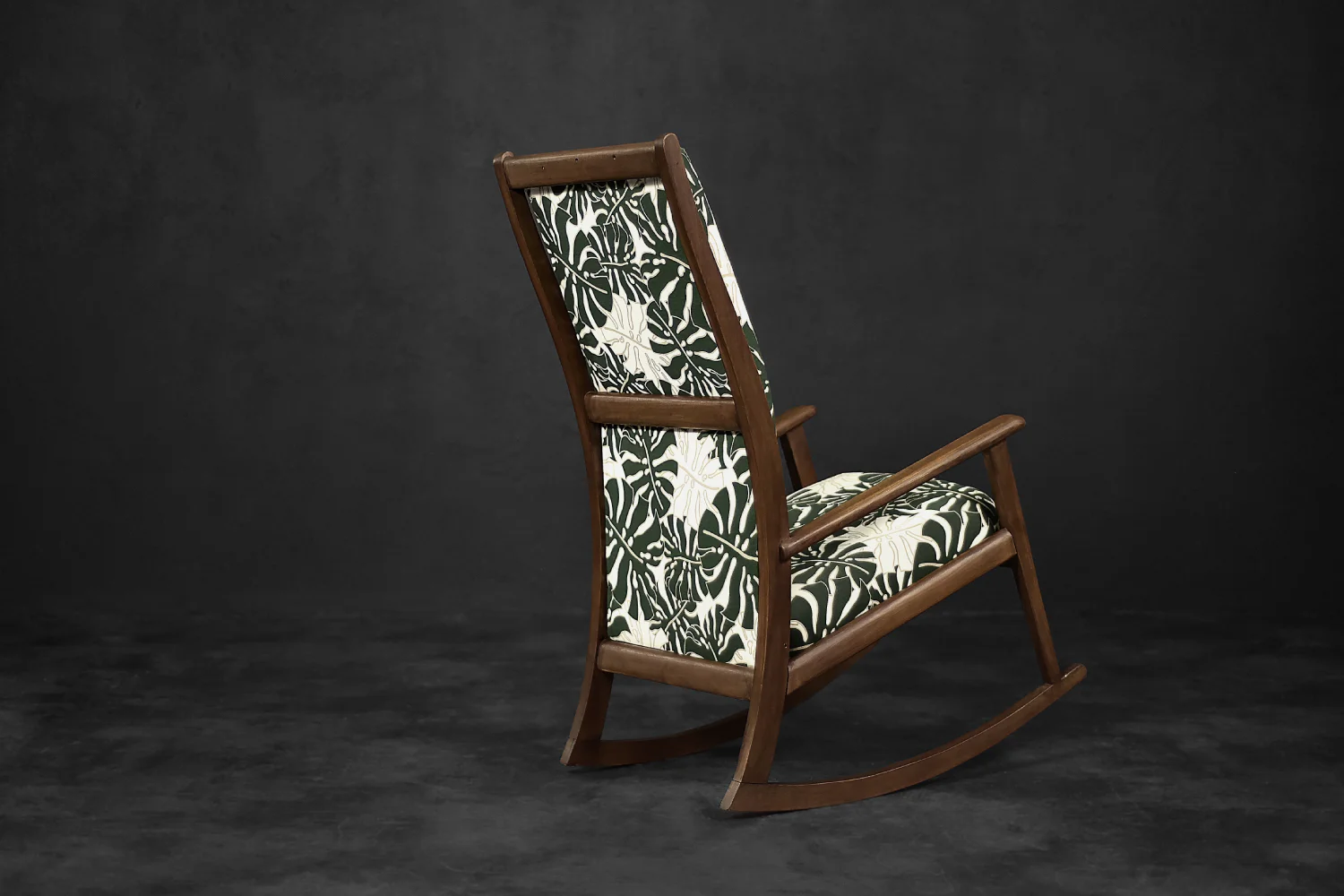 Wooden rocking armchair, Denmark, 1960s
