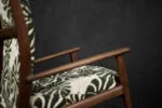 Wooden rocking armchair, Denmark, 1960s