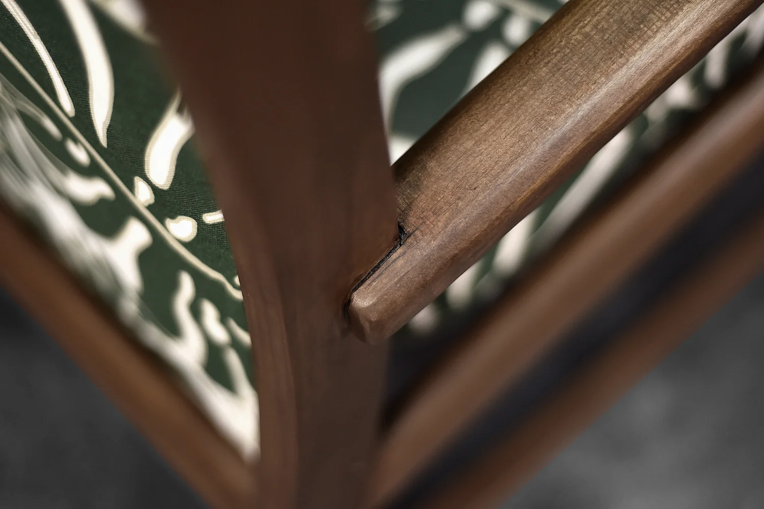 Wooden rocking armchair, Denmark, 1960s