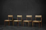 Set of 4 oak chairs, designed by E. Knudsen, K. Knudsen & Søn, Denmark, 1952