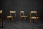 Set of 4 oak chairs, designed by E. Knudsen, K. Knudsen & Søn, Denmark, 1952