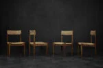 Set of 4 oak chairs, designed by E. Knudsen, K. Knudsen & Søn, Denmark, 1952