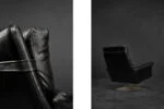 Leather swivel armchair, designed by Georg Thams, Denmark, 1960s