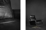 Leather swivel armchair, designed by Georg Thams, Denmark, 1960s