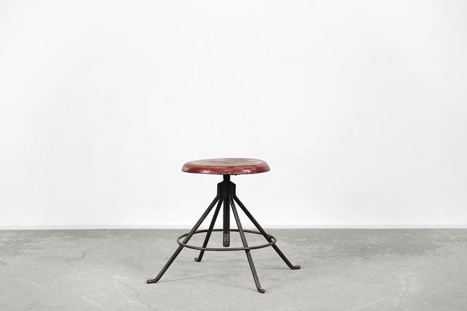 Industrial swivel stool, PRL, 1950s