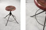 Industrial swivel stool, PRL, 1950s
