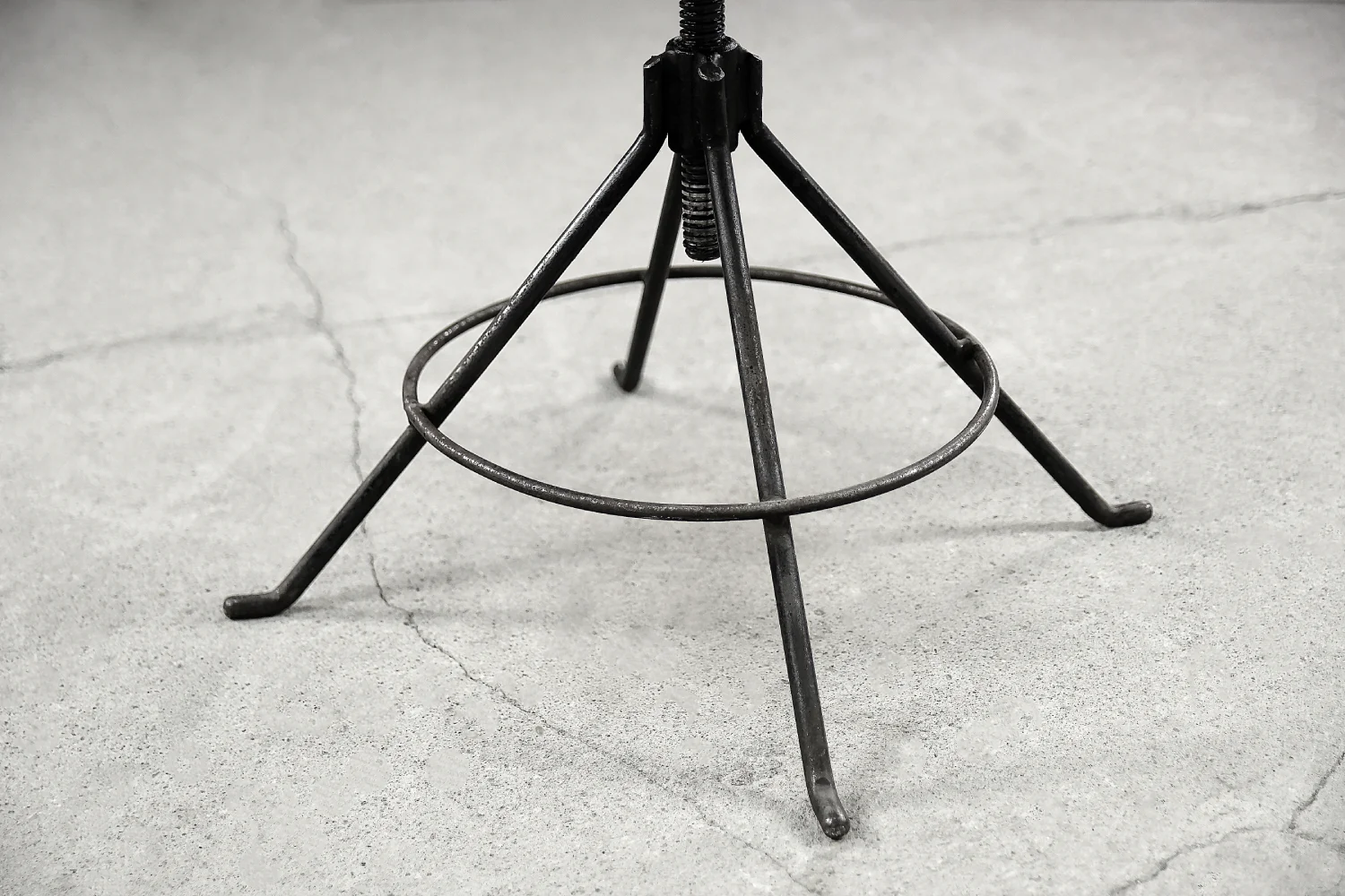 Industrial swivel stool, PRL, 1950s