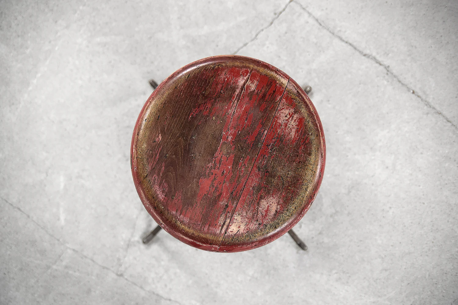 Industrial swivel stool, PRL, 1950s