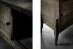 Sideboard with metal handles, ash, Scandinavia, 1960s