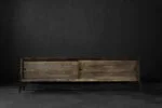Sideboard with metal handles, ash, Scandinavia, 1960s