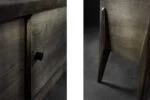 Sideboard with metal handles, ash, Scandinavia, 1960s