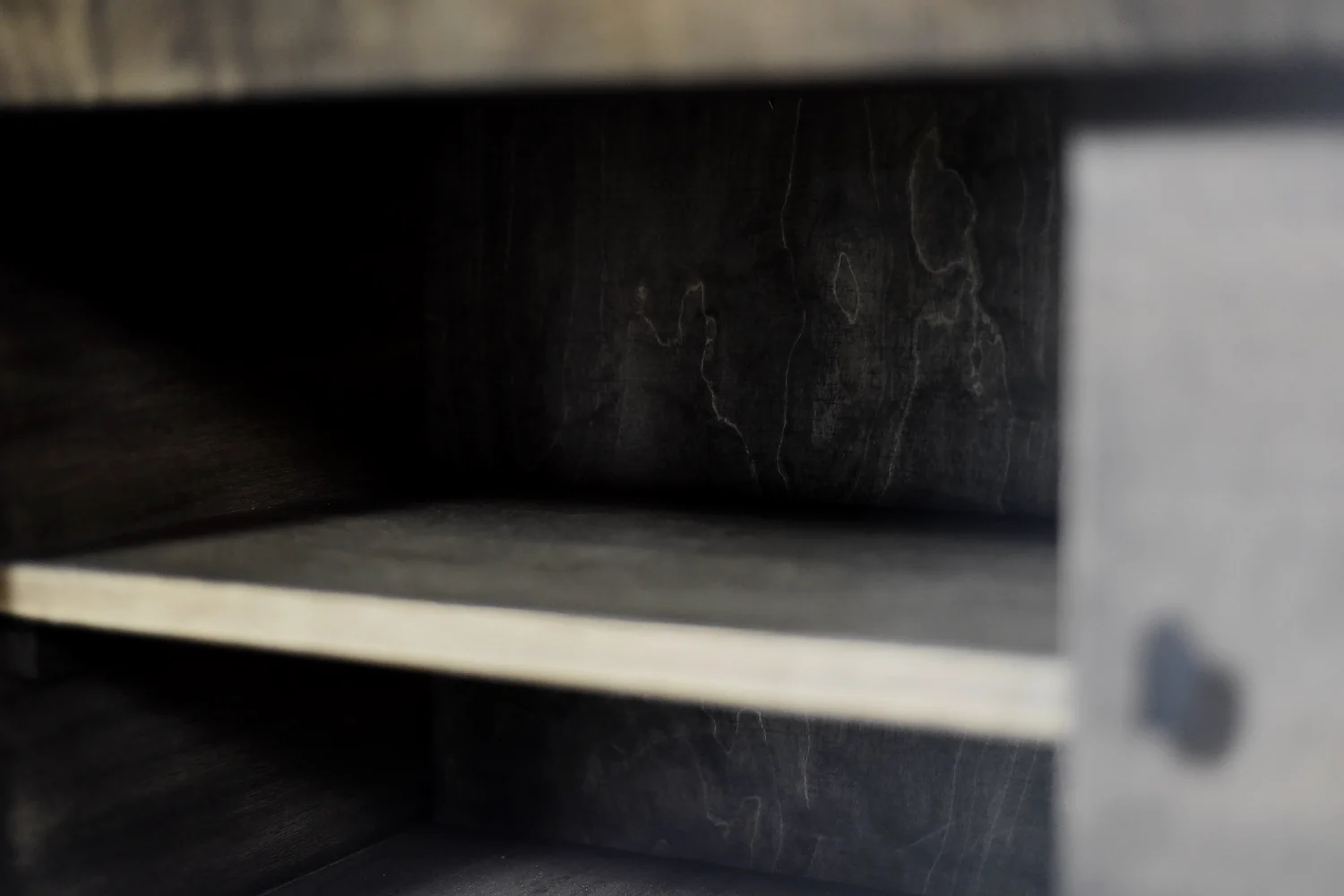 Sideboard with metal handles, ash, Scandinavia, 1960s