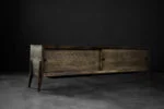 Sideboard with metal handles, ash, Scandinavia, 1960s