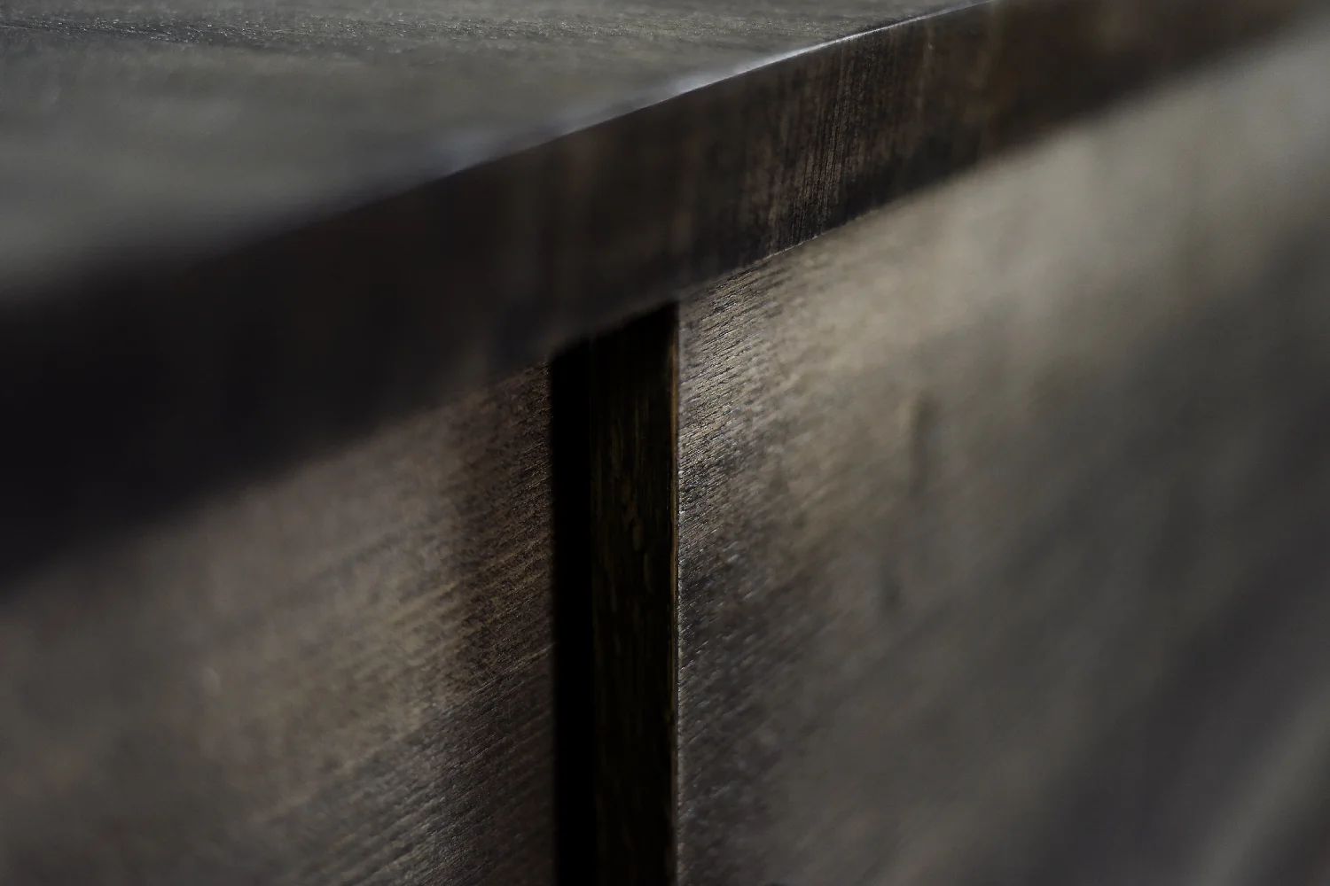Sideboard with metal handles, ash, Scandinavia, 1960s