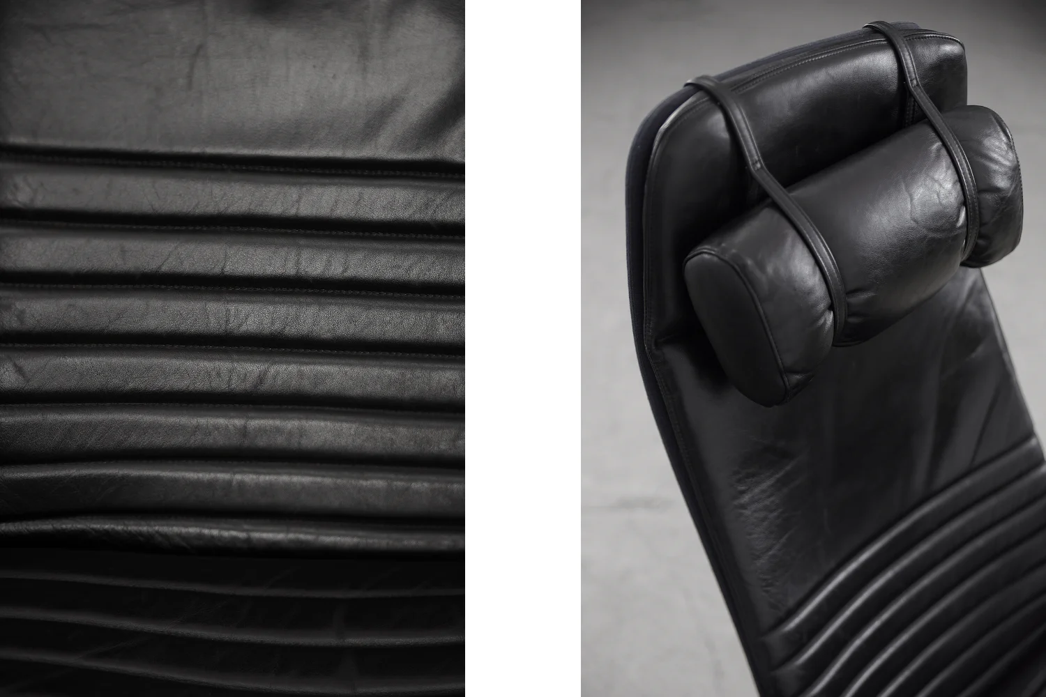 Pair of vintage leather armchairs, Ire Möbel AB, Sweden, 1970s