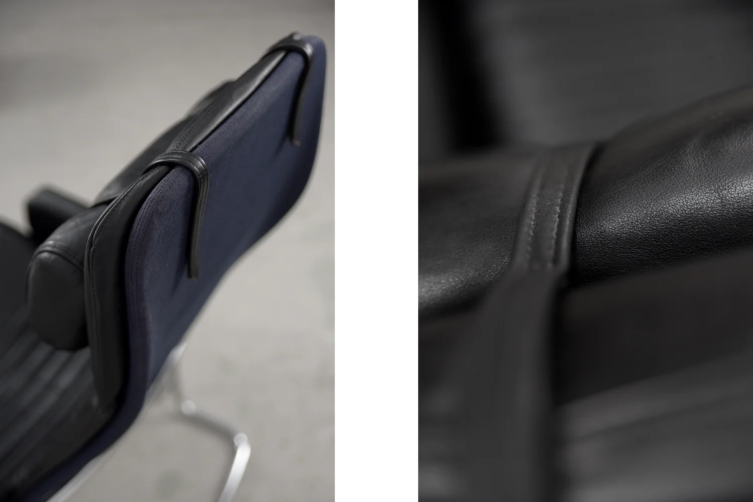 Pair of vintage leather armchairs, Ire Möbel AB, Sweden, 1970s