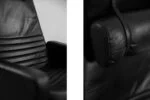 Pair of vintage leather armchairs, Ire Möbel AB, Sweden, 1970s