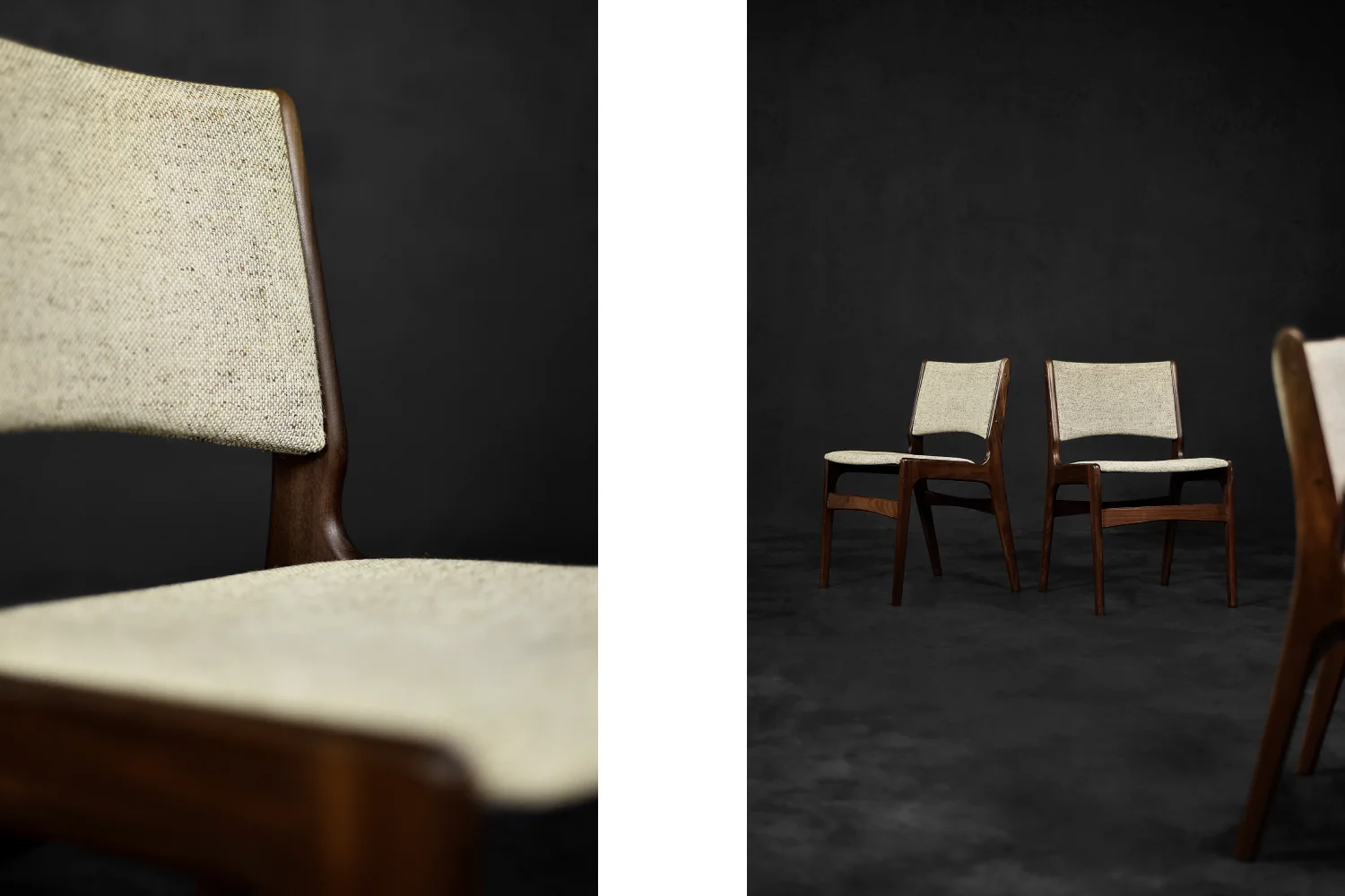 Set of 4 teak Model 89 chairs, designed by Erik Buch, Anderstrup Møbelfabrik, Denmark, 1950s