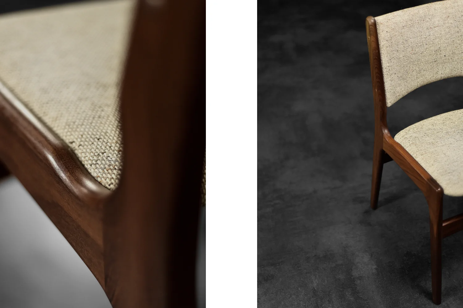 Set of 4 teak Model 89 chairs, designed by Erik Buch, Anderstrup Møbelfabrik, Denmark, 1950s