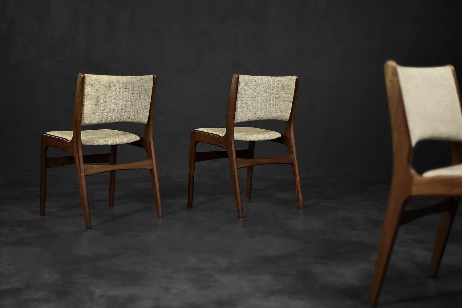Set of 4 teak Model 89 chairs, designed by Erik Buch, Anderstrup Møbelfabrik, Denmark, 1950s