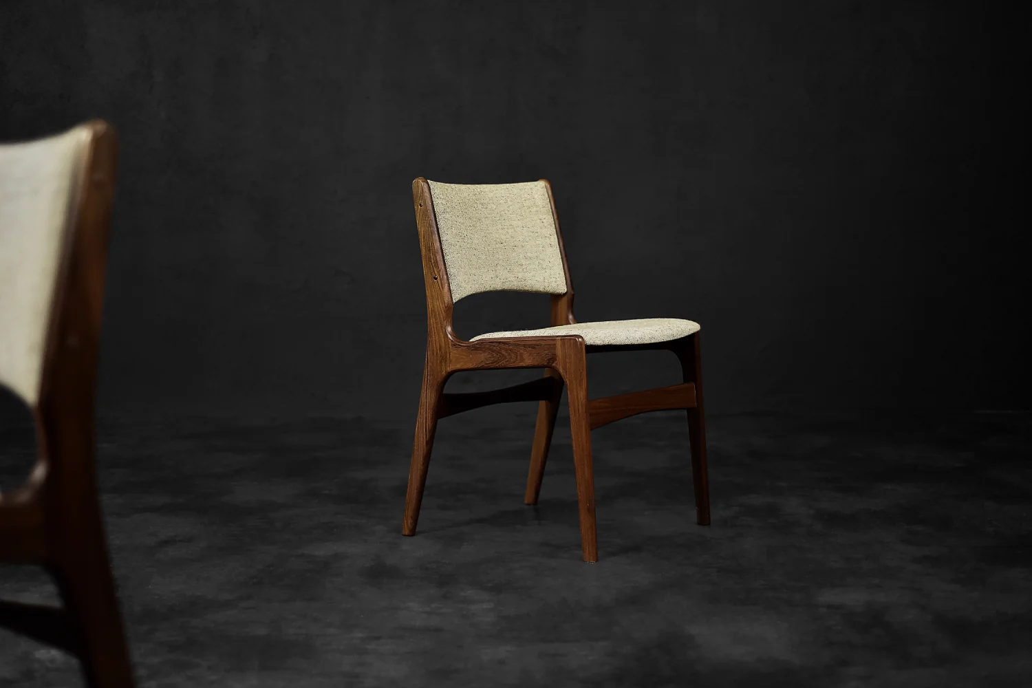 Set of 4 teak Model 89 chairs, designed by Erik Buch, Anderstrup Møbelfabrik, Denmark, 1950s