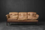 3-Seater Leather Sofa, Denmark, 1960s