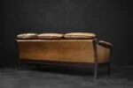 3-Seater Leather Sofa, Denmark, 1960s