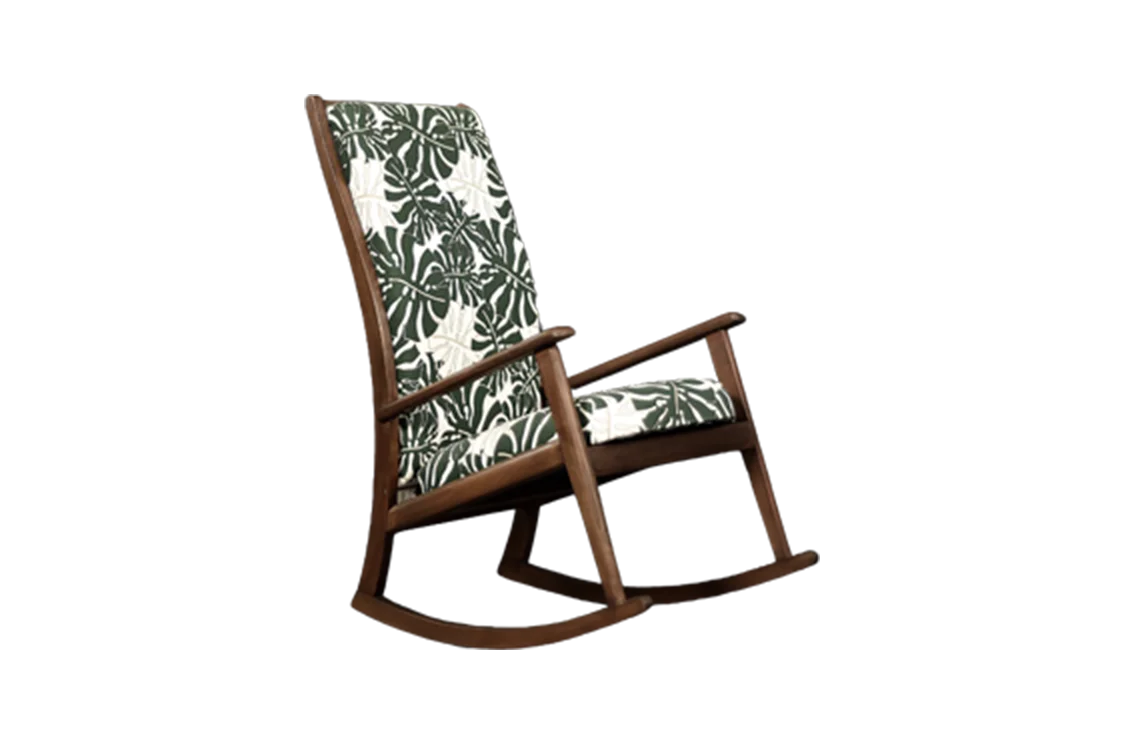 Wooden rocking armchair, Denmark, 1960s